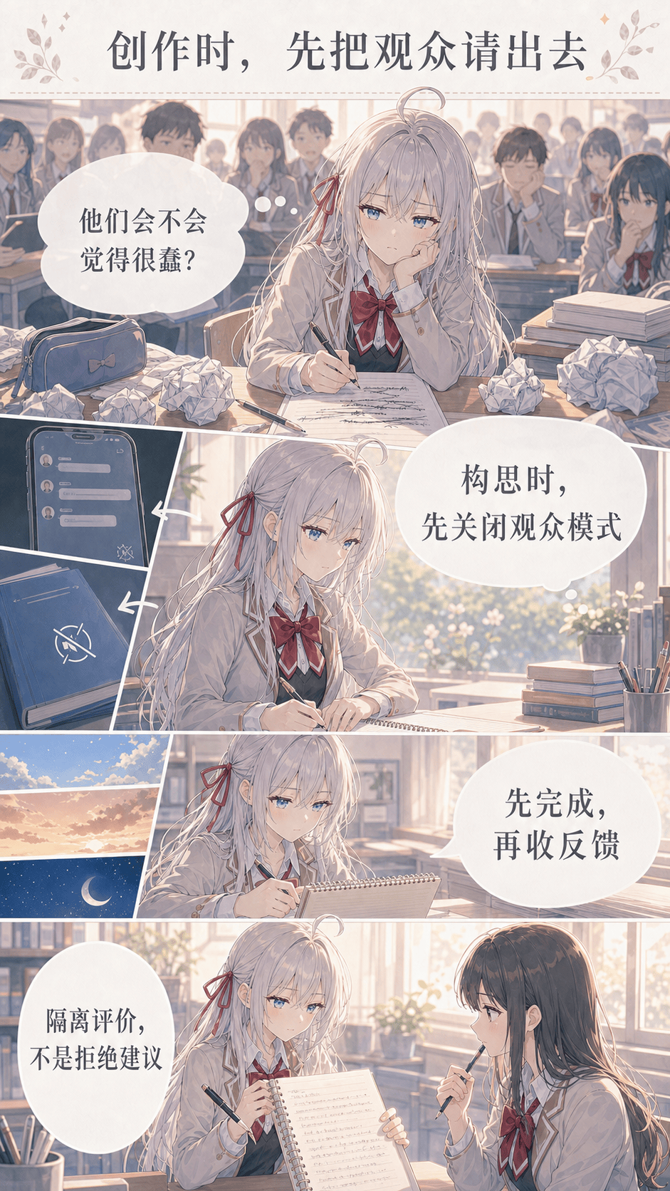 先创作再听评价漫画