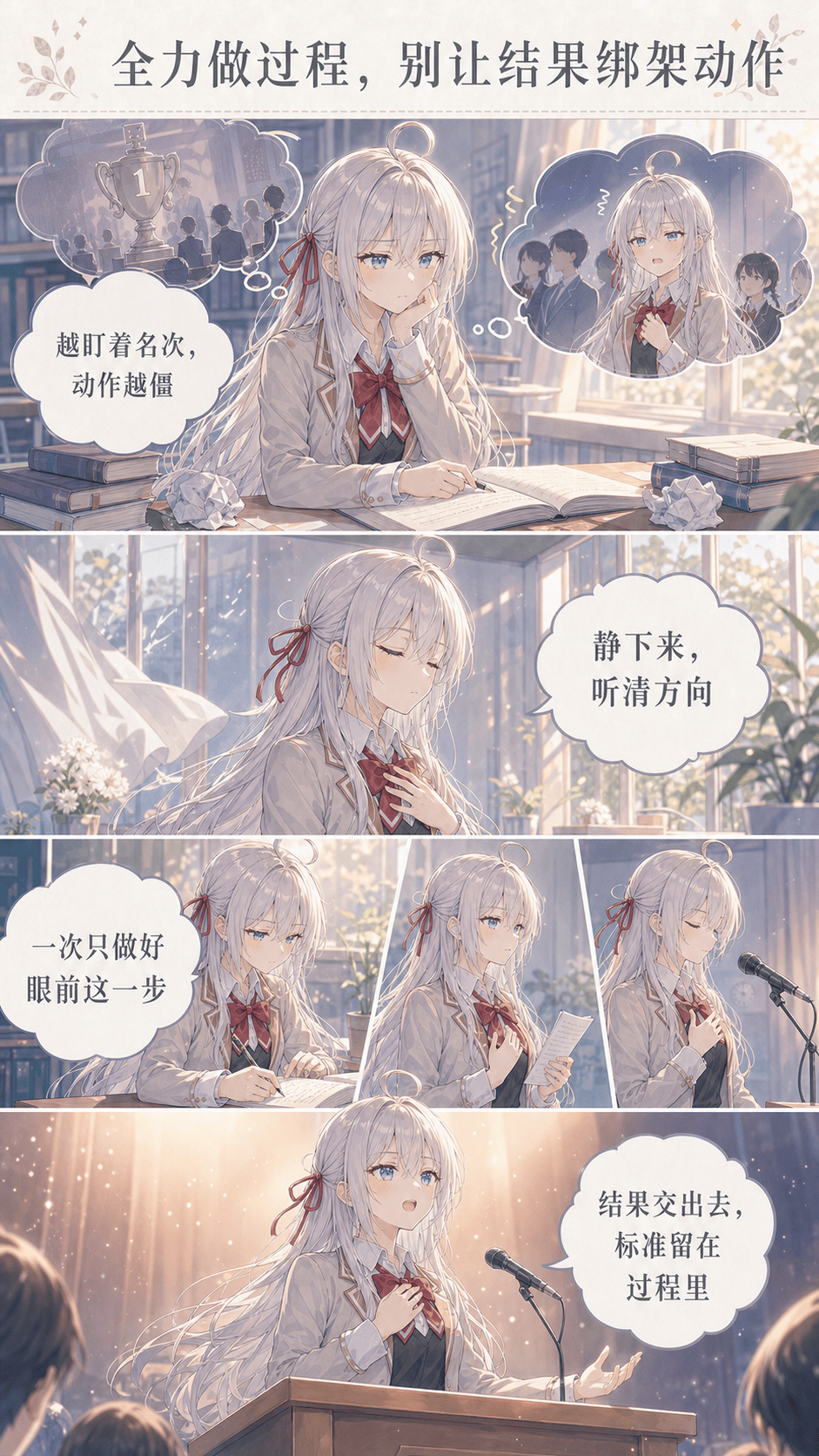做好过程放下结果漫画
